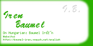 iren baumel business card